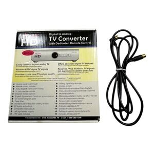 Access HD Digital to Analog TV Converter Box with Dedicated Remote Control